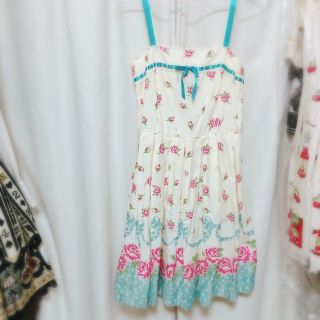 エミリーテンプルキュート(Emily Temple cute)の【限定Sale♡】エミリーテンプルキュート♡薔薇＆リボンNOP (ひざ丈ワンピース)