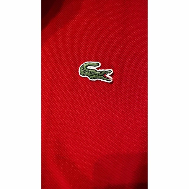 LACOSTE(ラコステ)の【LACOSTE】ポロシャツ サイズ4 赤 メンズのトップス(ポロシャツ)の商品写真