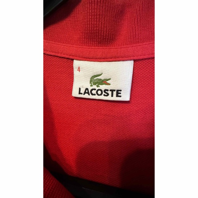 LACOSTE(ラコステ)の【LACOSTE】ポロシャツ サイズ4 赤 メンズのトップス(ポロシャツ)の商品写真