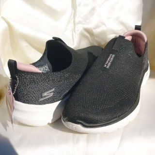 スケッチャーズ(SKECHERS)の新品25cmスケッチャーズ GO WALK 6スリッポンスニーカー黒(スニーカー)