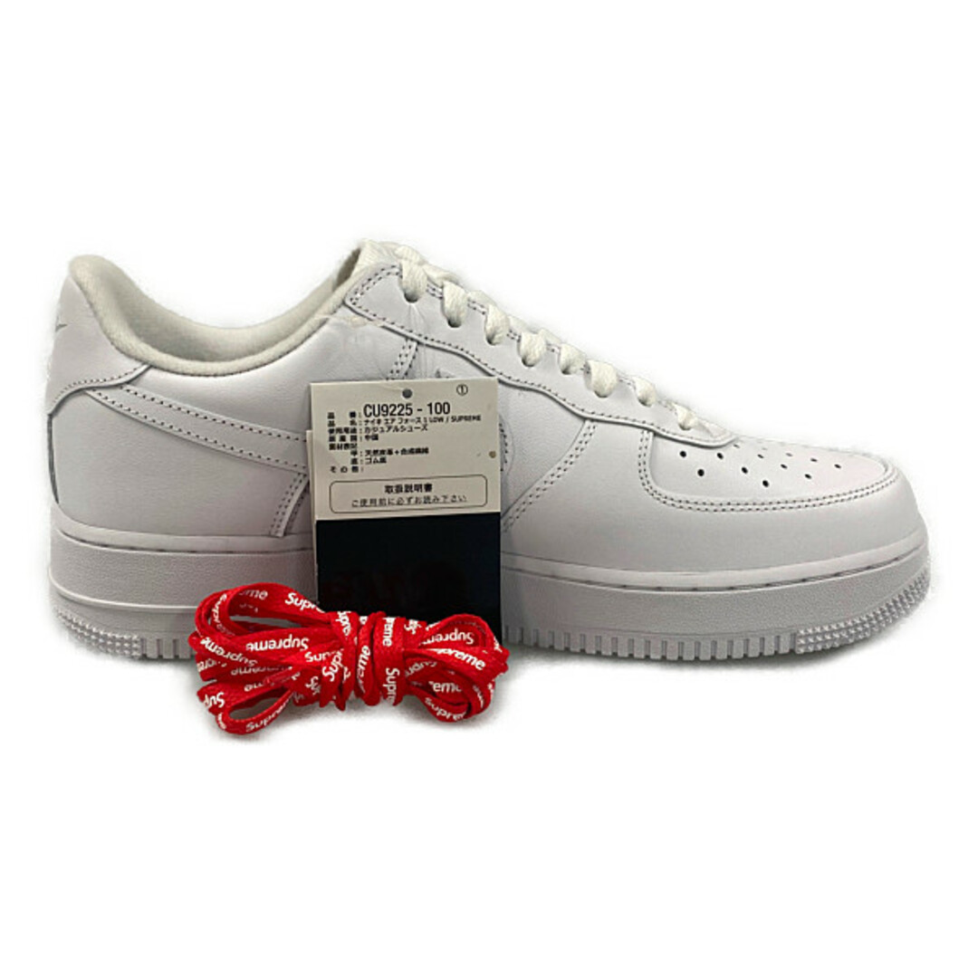 SUPREME×NIKE CU9225-100 AIR FORCE 1 LOW SP エアフォース シューズ ホワイト サイズUS9.5=27.5cm 正規品 / 27712