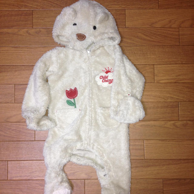 クマさんカバーオール70 キッズ/ベビー/マタニティのベビー服(~85cm)(カバーオール)の商品写真