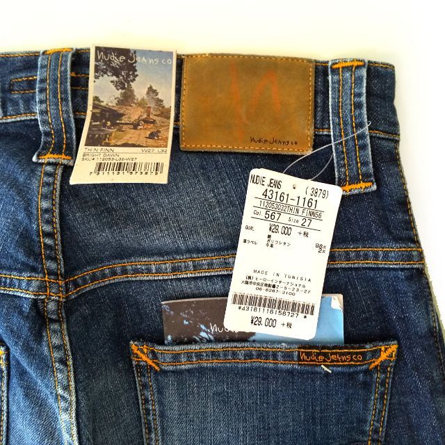 即納格安 Nudie Jeans - Nudie Jeans Thin Finn W27 L32 黒 新品の通販