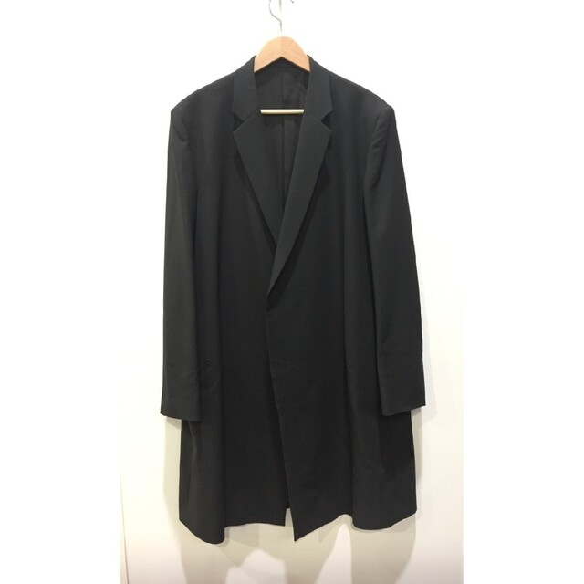 17SS Lad musician ウールギャバ ロングジャケット ブラック-