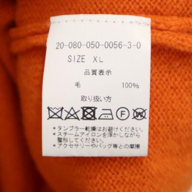 Mars Nnit wear イギリス製 ウール100％ ニット XL オレンジ 長袖 セーター メンズ 【中古】 【230112】