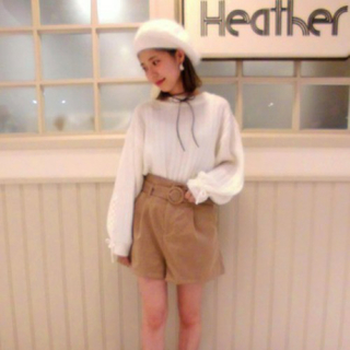 ヘザー(heather)の〈新品・タグ付き〉Heather ベレー帽 白(ハンチング/ベレー帽)