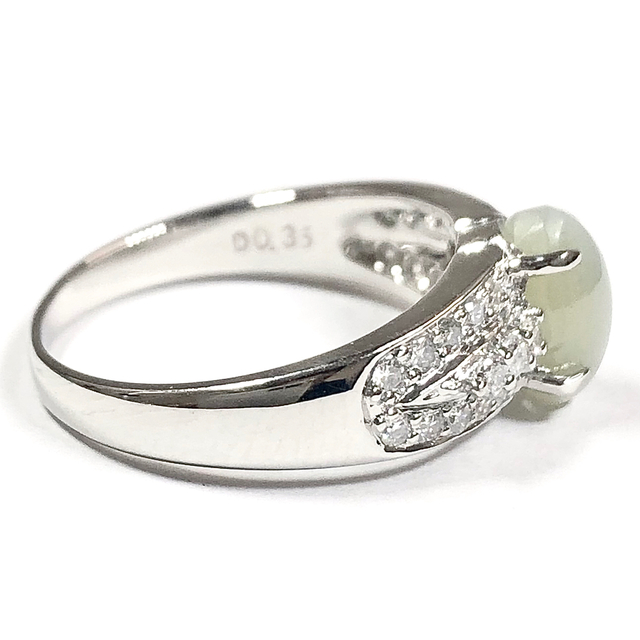 色移り有り 高級 クリソベリルキャッツアイ 1.791ct Pt900 ダイヤ