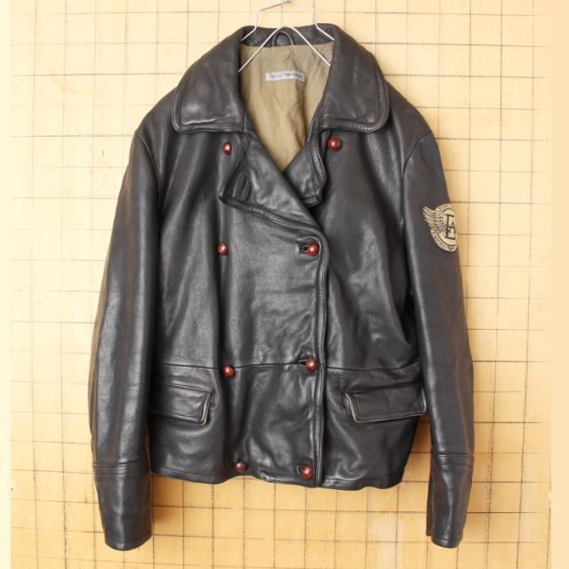 EMPORIO ARMANI - エンポリオアルマーニカーフレザーダブルライダース ジャケットブラックL aw14
