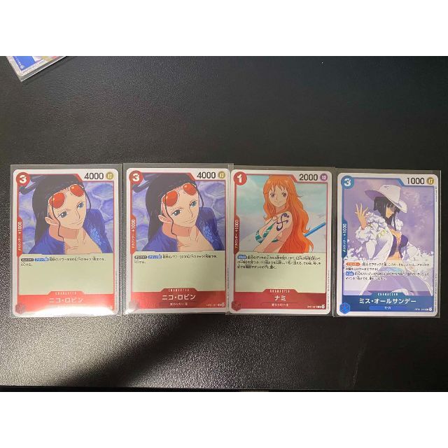 ONE PIECEカードゲーム  ニコ・ロビン3枚+ナミ1枚 エンタメ/ホビーのアニメグッズ(カード)の商品写真