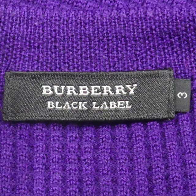 BURBERRY BLACK LABEL - 廃盤 バーバリー セーター ニット L ノバチェック メンズ 紫 TY2158の通販 by