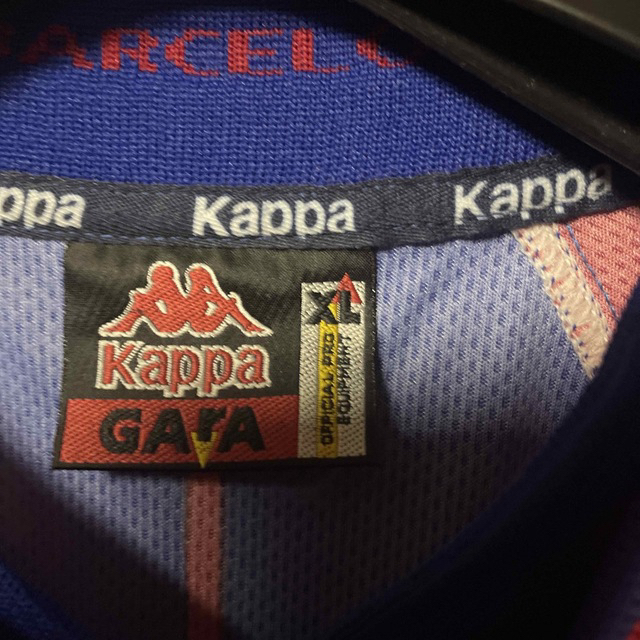 Kappa(カッパ)の中古カッパ製FCバルセロナ96-97年度ユニフォーム(ホーム)size XL スポーツ/アウトドアのサッカー/フットサル(ウェア)の商品写真