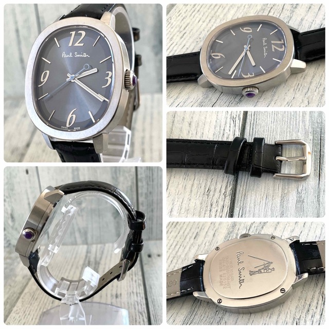 【動作OK】Paul Smith ポールスミス 腕時計 オーバル ブルー調
