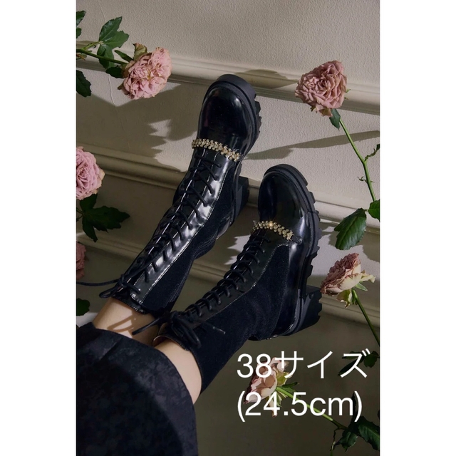 新品限定品 Her lip to Crystal Lace-Up Ankle Boots 新作人気