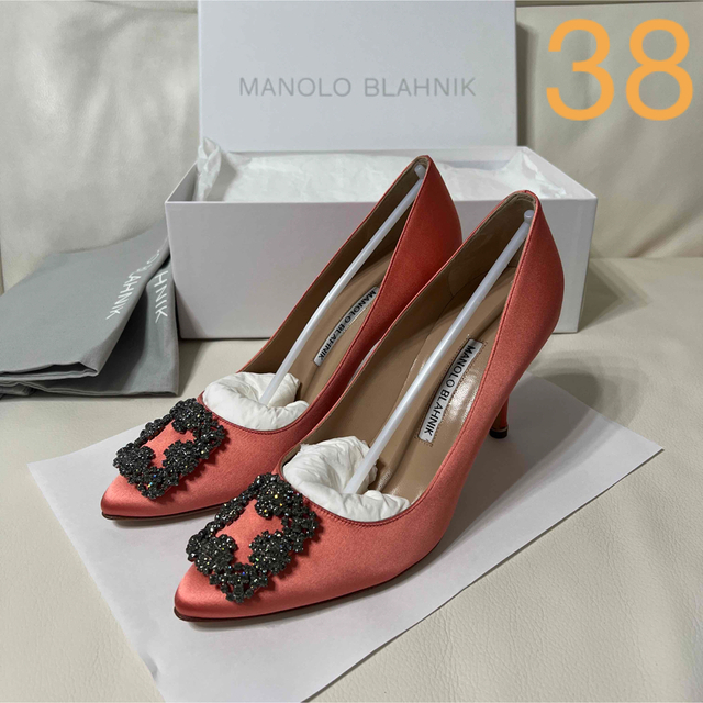 靴/シューズManolo Blahnik マノロブラニク  ハンギシ　ストラップパンプス