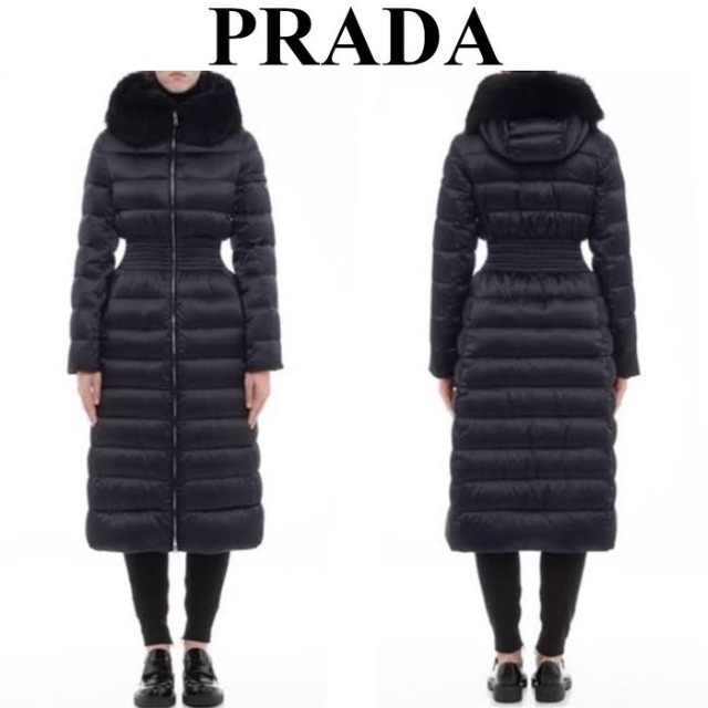 PRADA(プラダ)の最終値下げ　プラダ　ダウン　ブラック　Sサイズ レディースのジャケット/アウター(ダウンコート)の商品写真