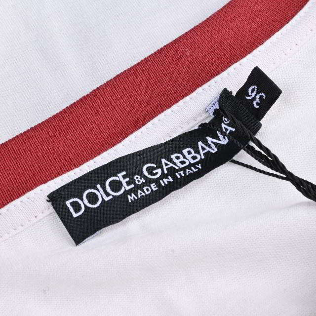 DOLCE&GABBANA(ドルチェアンドガッバーナ)のDOLCE&GABBANA プリント トリム Tシャツ レディースのトップス(Tシャツ(半袖/袖なし))の商品写真