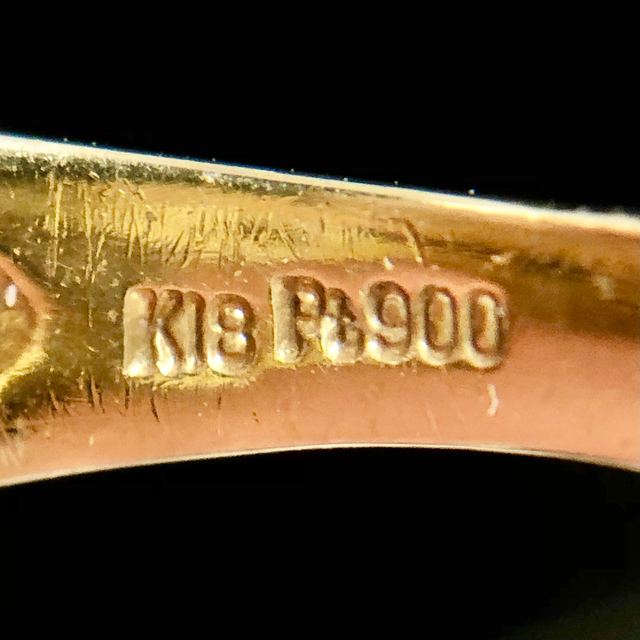 天然 ダイヤモンド K18 K18PG Pt900 一粒 ダイヤ リング 指輪 6