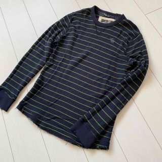 アバクロンビーアンドフィッチ(Abercrombie&Fitch)のアバクロ 長袖ボーダー ニット カットソー サイズM(Tシャツ/カットソー(七分/長袖))