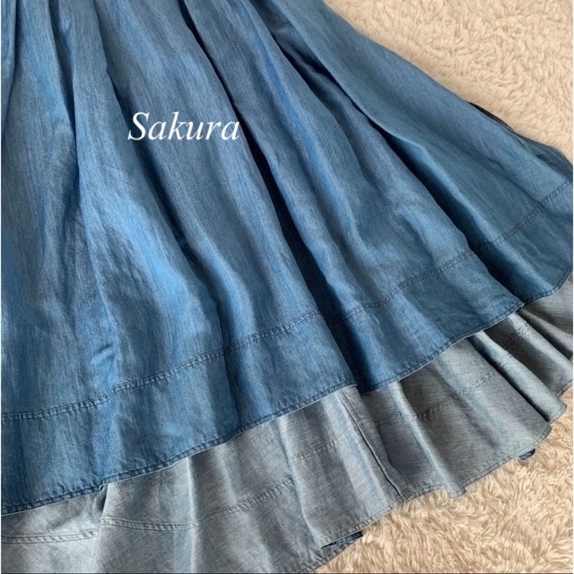 MADISONBLUE(マディソンブルー)の【新品】MADISONBLUEマディソンブルーTUCK VOLUME SKIRT レディースのスカート(ロングスカート)の商品写真