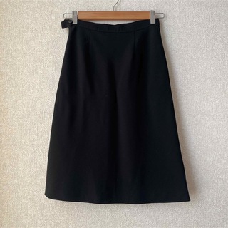 max&co ウール　スカート　黒(ひざ丈スカート)