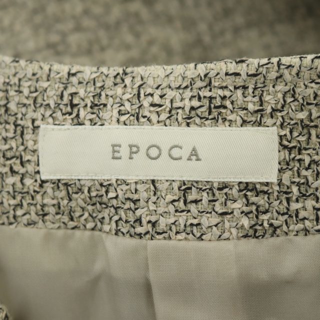 EPOCA(エポカ)のエポカ スーツ セットアップ 上下 ツイード ノーカラージャケット スカート レディースのフォーマル/ドレス(スーツ)の商品写真