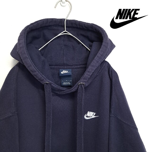 NIKE/ナイキ 紺タグ プルオーバー パーカー ネイビー L - パーカー