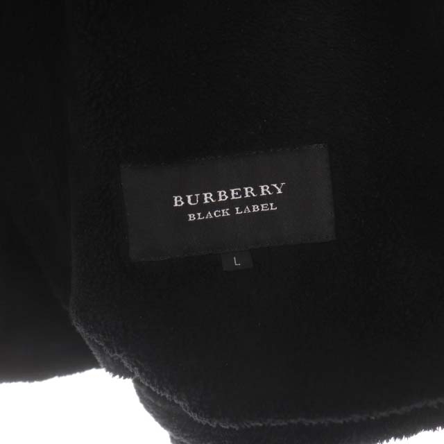 BURBERRY BLACK LABEL(バーバリーブラックレーベル)のバーバリーブラックレーベル フェイクレザージャケット アウター 裏起毛 L 黒 メンズのジャケット/アウター(その他)の商品写真