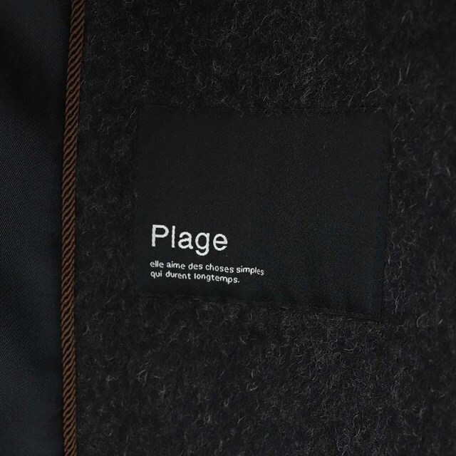 Plage(プラージュ)のプラージュ ノーカラーコート アウター ロング 総裏地 クルーネック レディースのジャケット/アウター(その他)の商品写真