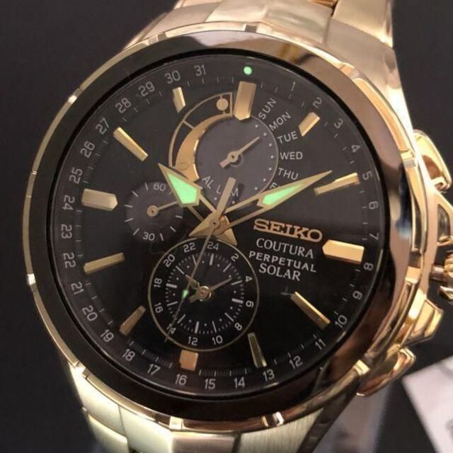 新品】セイコー上級コーチュラ クロノグラフ ソーラー SEIKO メンズ