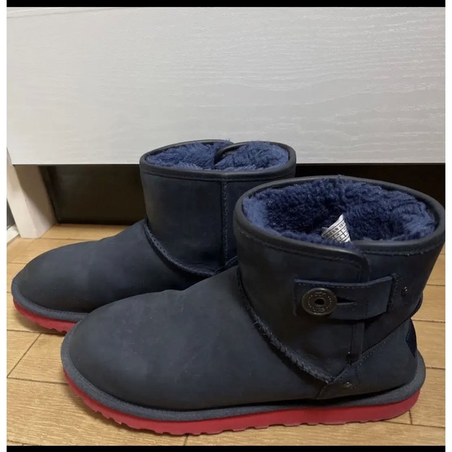 未使用】UGG アグ ムートンブーツ 26cm ネイビー 撥水 M BENI-