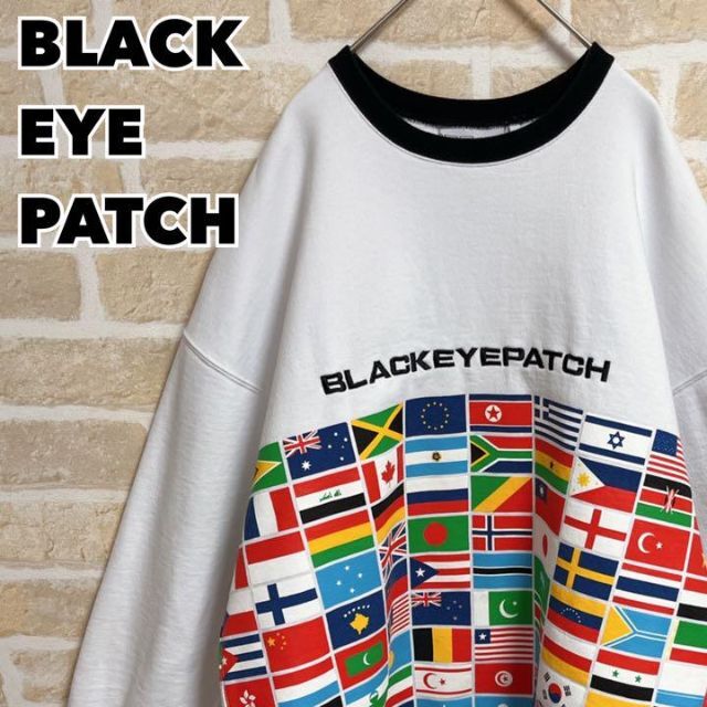 BLACK EYE PATCH ブラックアイパッチ スウェット L 白