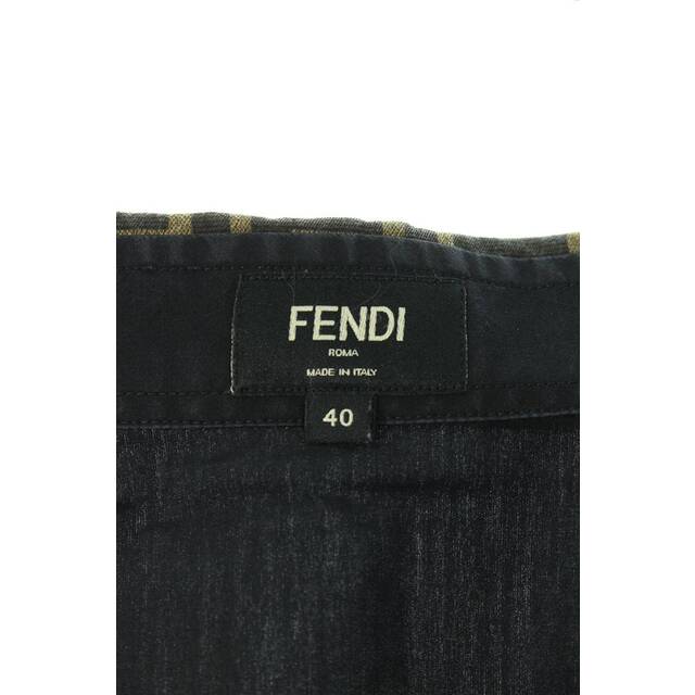 FENDI(フェンディ)のフェンディ FS0751 A4S6 ズッカ柄切替長袖シャツ メンズ 40 メンズのトップス(シャツ)の商品写真