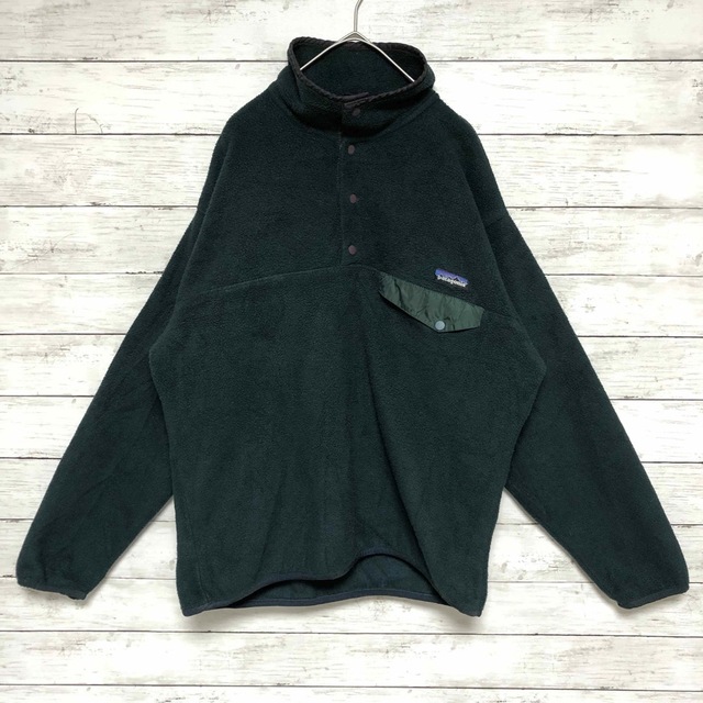 人気グリーン Patagonia パタゴニア シンチラスナップT モスグリーンM