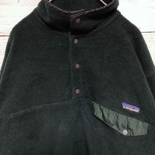 人気グリーン Patagonia パタゴニア　シンチラスナップT モスグリーンM