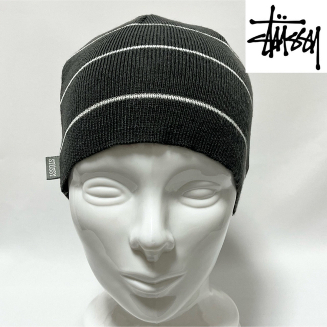 STUSSY ステューシー　ビーニー ニット帽 old stussy　ストライプ