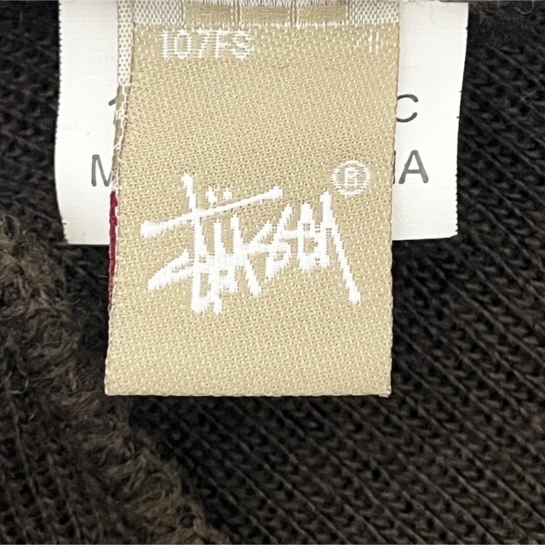 STUSSY(ステューシー)の【超希少美品】90’s OLD STUSSY シャネルロゴタグビーニーBRW② メンズの帽子(ニット帽/ビーニー)の商品写真