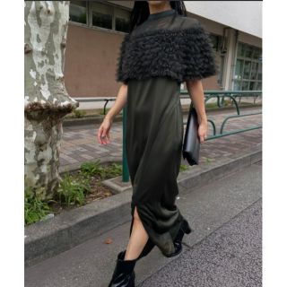 アメリヴィンテージ(Ameri VINTAGE)のAmeri 2WAY VOLUME FRILL BOLERO SET DRESS(ロングドレス)