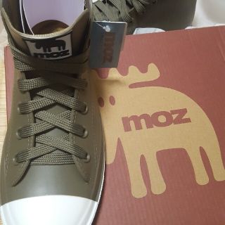 モズ(moz)のモズ moz 長靴 スニーカータイプ レインブーツ サイズL 新品未使用 カーキ(レインブーツ/長靴)