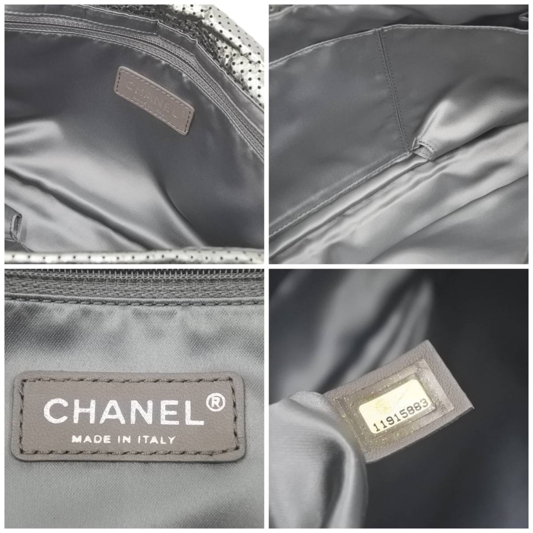 CHANEL シャネル 2.55ライン チェーン ショルダーバッグ ロゴ パンチング Wチェーン 鞄 ゴールド 11番台  45924