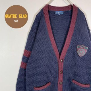 ラルフローレン(Ralph Lauren)の【希少】ポロバイラルフローレン 古着カーディガン厚手 ワッペン 紺色 サイズM.(カーディガン)