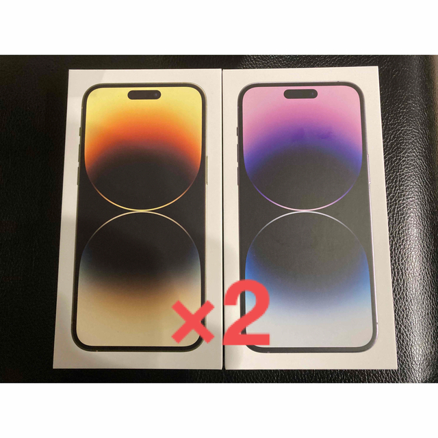 『4年保証』 ProMax 14 iPhone - iPhone 256GB パープル 2台 ゴールド スマートフォン本体