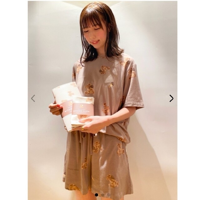 gelato pique - ジェラートピケ　ベアモチーフ　Tシャツ&ショートパンツセット