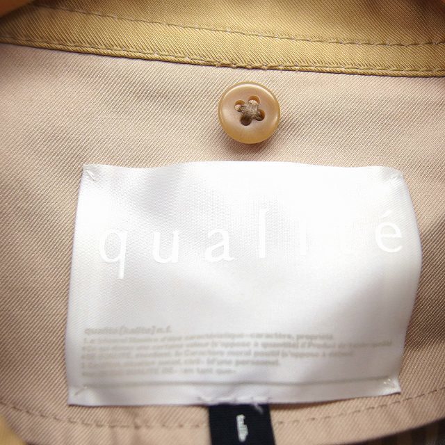 qualite(カリテ)のカリテ トレンチ コート アウター ミドル コットン混 ダブル リボン ライナー レディースのジャケット/アウター(トレンチコート)の商品写真