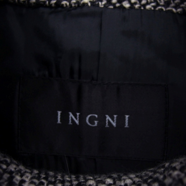 INGNI(イング)のイング コート アウター ショート スタンドカラー ツイード カシミヤ混 ベルト レディースのジャケット/アウター(その他)の商品写真