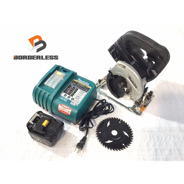 自動車/バイク☆品☆makita マキタ 14.4V 125mm 充電式マルノコ HS470D バッテリー2個(14.4V 3.0Ah) 充電器付き 64819