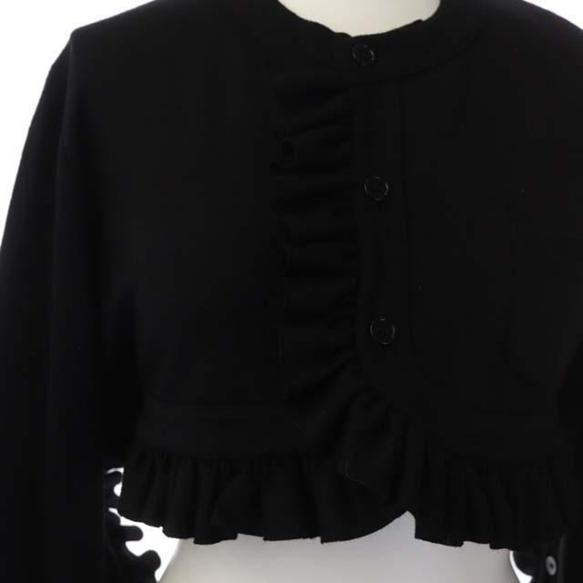 極美品✨noir kei ninomiya フリル装飾カーディガン ブラック