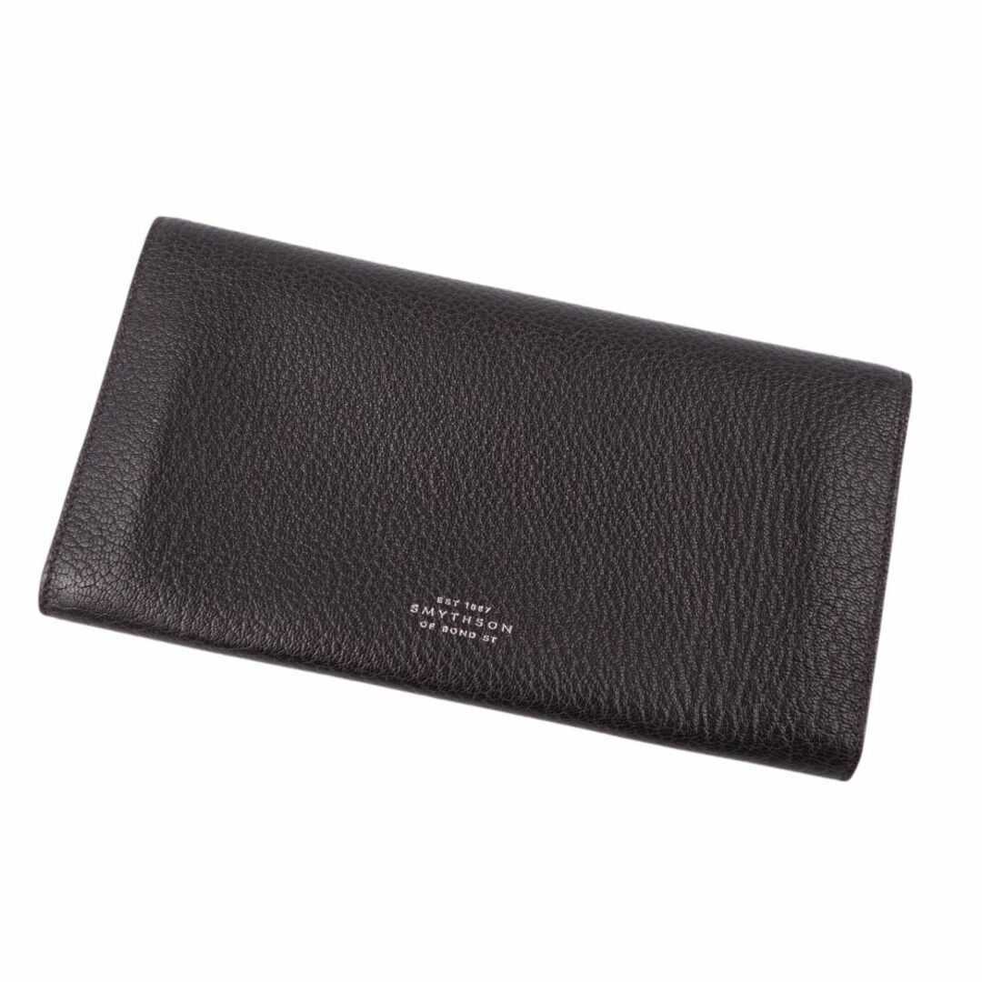 美品 スマイソン SMYTHSON 財布 トラベルウォレット ロングウォレット パスポート入れ レザー メンズ イタリア製 ブラウン 1