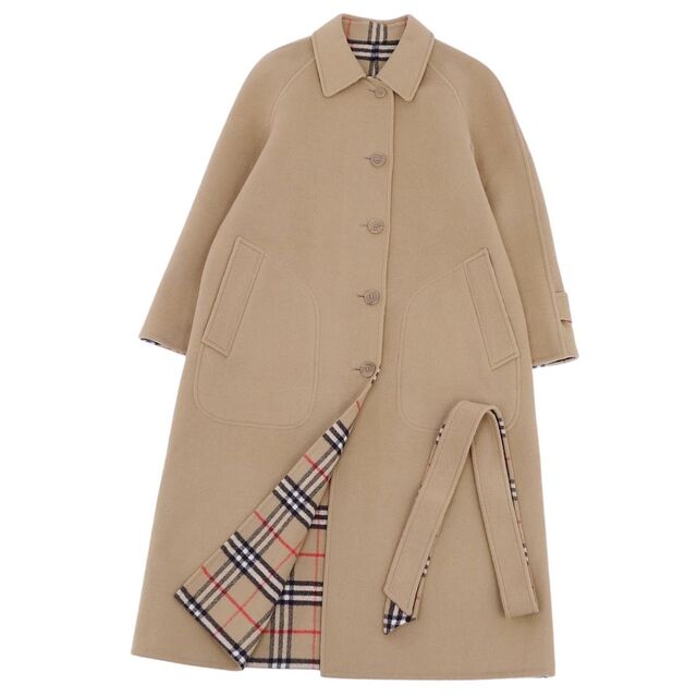 美品 Vintage バーバリー Burberrys コート ベルト付き リバーシブル ステンカラーコート バルマカーンコート ウール アウター レディース 9AB2(M相当) ベージュ 美品 Vintage バーバリー Burberrys コート ベルト付き リバーシブル ステンカラーコート バルマカーンコート ウール アウター レディース 9AB2(M相当) ベージュ