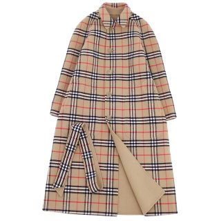 バーバリー(BURBERRY)の美品 Vintage バーバリー Burberrys コート ベルト付き リバーシブル ステンカラーコート バルマカーンコート ウール アウター レディース 9AB2(M相当) ベージュ(その他)