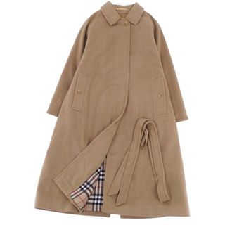 バーバリー(BURBERRY)の美品 Vintage バーバリー Burberrys コート 一枚袖 英国製 ベルト付き ステンカラーコート バルマカーンコート ウール アルパカ アウター レディース 12(L相当) ブラウン(その他)